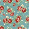 The Pioneer Woman 58" Anti-pill Fleece Vintage Floral Print Sewing & Craft Fabric By the Yard, Teal & Multi-color