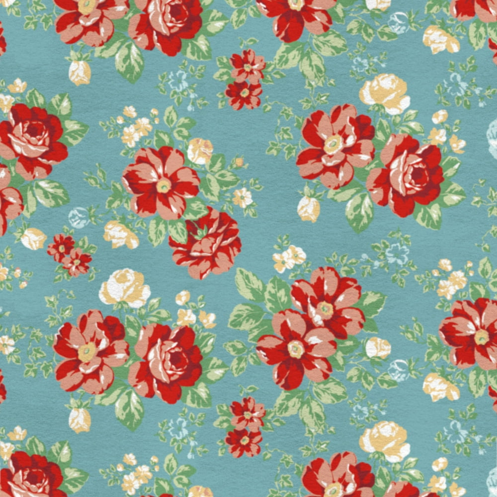The Pioneer Woman 58" Anti-pill Fleece Vintage Floral Print Sewing & Craft Fabric By the Yard
