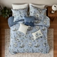 thumbnail image 6 of Regency Heights Queen Size 7-Piece Comforter Set, Vintage Floral Comforter Bedding Set, Farmhouse Queen Bed in a Bag with Decor Pillows and Bed Skirt, Blue, 6 of 14