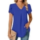 thumbnail image 2 of Blusas De Gasa Elegantes Para Mujer, Blusa Básica Plisada, Informal, De Moda, Holgada, Para Dama Para Uso Diario, 2 of 7