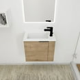 thumbnail image 2 of Litake 22'' Wall-Mounted Bathroom Vanity With Ceramic Sink Easy Assembly Modern Bathroom Storage Cabinet (22 x 13 x 19.7in), 2 of 9