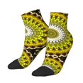 thumbnail image 3 of Salouo Yellow Mandala Pattern Unisex Middle Tube Socks,Middle-Finger Knee High Socks Over The Calf Tube Stocking Crew Stockings for Women and Men Tube Socks, 3 of 8