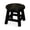 Espresso, variant on Carved Rubberwood Stool with Queen Bee Design / Ideal for Kids' Steps, Ottomans or Drinks Tables