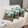 thumbnail image 5 of Elk Deer Throw Pillow Covers 18x18 Inch Rustic Pillow Covers,Woodland Animals Cushion Covers Retro Brown Wildlife Reindeer Moose Paw Print Farmhouse Decor, 5 of 7