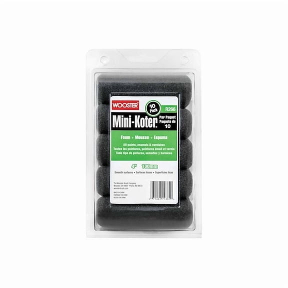 Wooster Paint Roller Cover,1/4" dia. Core,PK10 R166-4