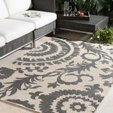Mark&Day Outdoor Area Rugs, 5ft Round Nancy Cottage Indoor/Outdoor ...