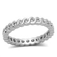 thumbnail image 1 of Alamode 3W489-5 Anneau en Laiton Rhodié pour Femmes avec AAA Grade CZ en Clair - Taille 5, 1 of 1