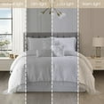 thumbnail image 2 of Lanco Luxury 7 Piece White Comforter Set , Queen Size , Jacquard Girls Bedding , All Season Leaves Bedding Set Cozy Home Decor, 2 of 5