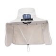 thumbnail image 4 of Sombrero con ventilador y ventilador solar para actividades al aire libre, deportes y playa. Gris, 4 of 9