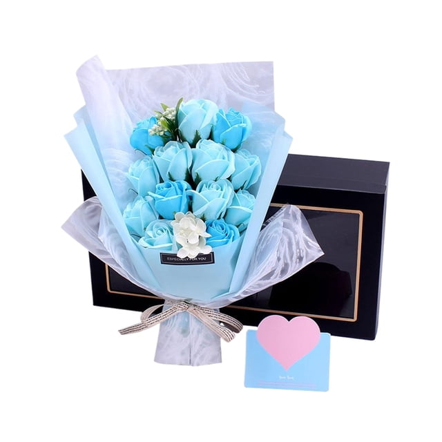 Billuyoard Ramo de regalo simulado Colores elegantes y duraderos Qixi Ramo de San Valentín Ramo de cumpleaños Flores artificiales tipo+3