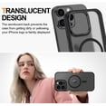thumbnail image 5 of Rancase for iPhone 16 Pro Case 6.3" (2024), [Military Grade Drop Protection] [Compatible with MagSafe] Shockproof Slim Translucent Matte Anti-Slip Women Girls Men Phone Cover, Black, 5 of 6
