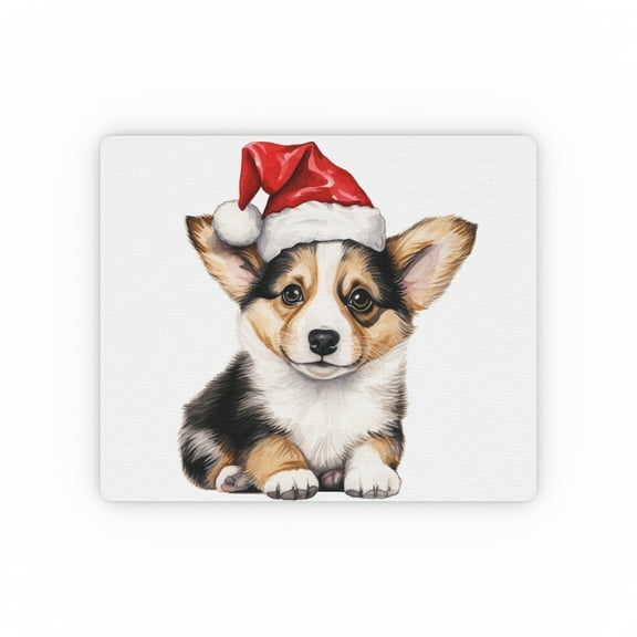DistinctInk Mouse Pad - 1/4" Foam Rubber - Pembroke Welsh Corgi Puppy Drawing