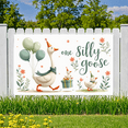 thumbnail image 6 of Cartoon Goose Birthday Banner Decorative Design Party Backdrop for Children's Celebration Outdoor Event, 6 of 7