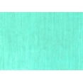 thumbnail image 1 of Ahgly Company Machine Washable Indoor Rectangle Oriental Turquoise Blue Industrial Area Rugs, 7' x 10', 1 of 4