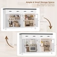 thumbnail image 3 of Homfa Buffet Cabinet with 2 Large Drawers & Glass Doors, 55.1” W Kitchen Sideboard Storage Cabinet with Adjustable Shelves, Buffet Table Dining Room Cabinet, White & Black, 3 of 8