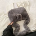 thumbnail image 3 of Bolso de mano de piel sintética para mujer, bolso informal para axila, bolso suave para otoño e invierno (gris), 3 of 8