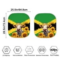 thumbnail image 3 of Yuyamidu Cow Car Window Sunshades for Front Window Jamaican Flag Windshield Shades for SUV Truck Van Sunflower Car Sun Visor Blocks Max UV Rays, Set of 2, 3 of 5