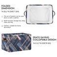 thumbnail image 2 of Yayeee 2 Pack Canvas Storage Basket with Handles for Shelves Fabric Bins Closet Organizer, Black Stripes, 2 of 8