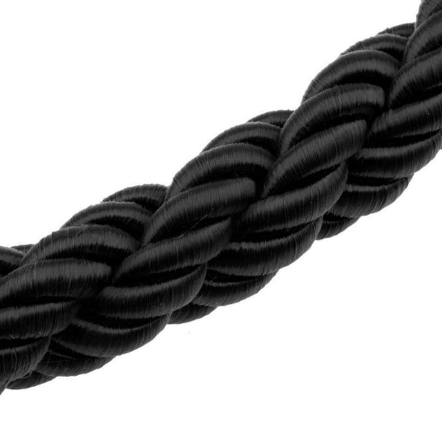 pitrice Barrier Rope Crowd Control Stanchion Queue Twisted Rope with Hooks Black