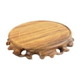 thumbnail image 4 of Base de madera retro para decoración del hogar, base estable para maceta de arcilla, soporte para flores de piedra 8cm, 4 of 9