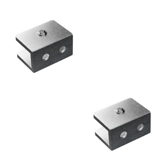 Billuyoard 4 Uds. Suficientes abrazaderas de vidrio rígido de mano soporte de valla de baño Base plana Clip para el hogar Clips multifuncionales Plata S 6-8 mm 2Conjunto