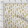 thumbnail image 2 of oneOone Velvet Yellow Fabric Cactus Craft Projects Decor Fabric Printed By The Yard 58 Inch Wide, 2 of 5