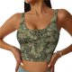 thumbnail image 1 of Fotbe Green Snake Skin Sujetador Deportivo Largo sin Aros para Mujer con Almohadillas y Soporte Medio, Transpirable y Absorbente, Camiseta Tipo Chaleco o Tank Top-Medium, 1 of 8