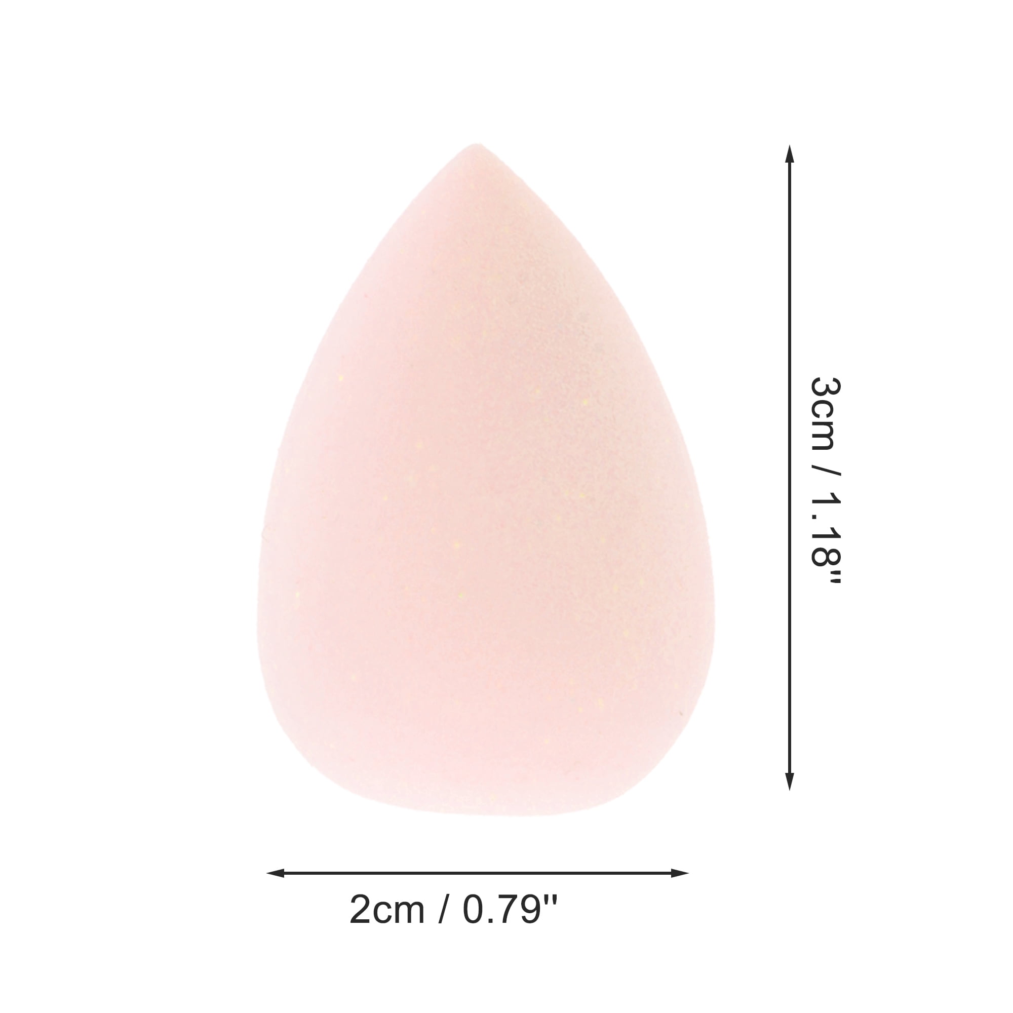 Unique Bargains 10 Pcs Mini Face Makeup Sponge for Makeup Nude