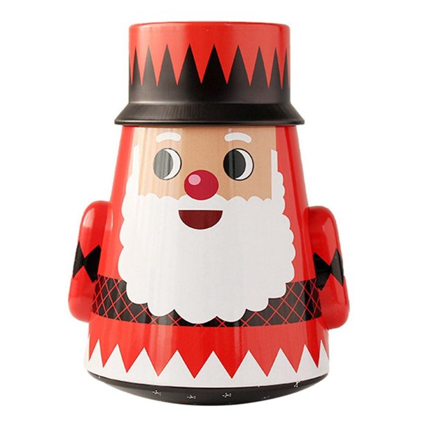 Caja de dulces de Papá Noel, caja de almacenamiento de hierro, decoraciones navideñas creativas A