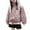 Pink, variant on Vibrex Casual Lace Cotton Suit Hooded Coat Mid-Sized And Large Children's Girls 'Thick Button Cotton Clothes Bubble Sleeve Long Sleeve Hooded Cotton Suit For Travel, Holidays_Navy_5-6 Years