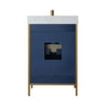 thumbnail image 2 of Vinnova Granada 24" White Faux Stone Top Single Vanity in Royal Blue w/ Mirror, 2 of 10
