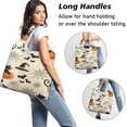 thumbnail image 2 of 5 Pack Foldable Shopping Bag,Black Cat Pumpkin Halloween Pattern Reusable Grocery Bags with Pockets,Large Reusable Tote Bags with Handles Waterproof & Lightweight, 2 of 6