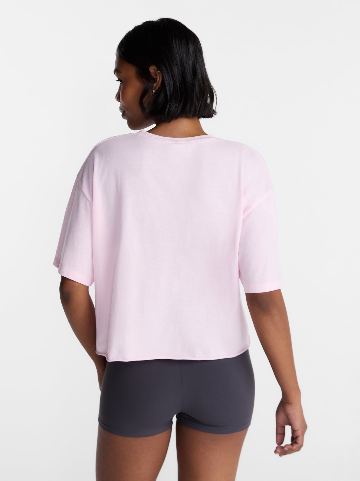 No Boundaries Boxy Cropped Graphic Tee, Women's and Women's Plus XXS-4X