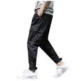 thumbnail image 4 of EHRWE Pants For Men Male Loose Breathable Pocket Drawstring Work Pants Harlan Pants Pants Casual Pants Loose Fit Trouser, 4 of 7