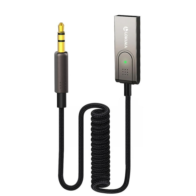 Adaptador Bluetooth 5.3 a AUX LOKUKA YP04 para coche, color marrón