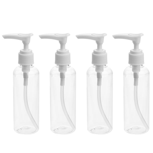 4PCS 100ml Mini Lotion Storage Bottles Cosmetics Perfume Dispensers  Portable Shampoo Holders Containers for Travel Trip Outdoor (White Press  Pump) 