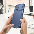 thumbnail image 5 of SaniMore for iPhone 13 Pro (6.1" 2021) Case, [Sliding Camera Window] Wireless Charging Shockproof Drop Resistant Hybird PC TPU Anti-slip Heavy Duty Protective Shell for iPhone 13 Pro, Navy Blue, 5 of 7