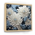 thumbnail image 2 of Designart "Muted Blue And Graceful Mums III" Mums Floater Framed Canvas Wall Art, 2 of 5