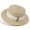 Beige03, variant on Women's Flat Top Woven Boater Hat Wide Brim Sun Cap with Pleated Ribbon Band for Garden Party and Summer Travel Purple Free Size