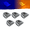 5X Amber/Blue Clear Lens, variant on 17 LED Clear Lens Cab Marker Top Clearance Roof Lights 5x Amber Clear Lens