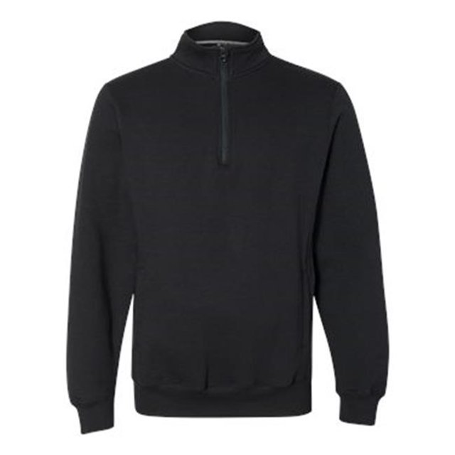 Dri Power Sweat-Shirt Col Cadet à Fermeture Éclair&44; Noir - 3XL