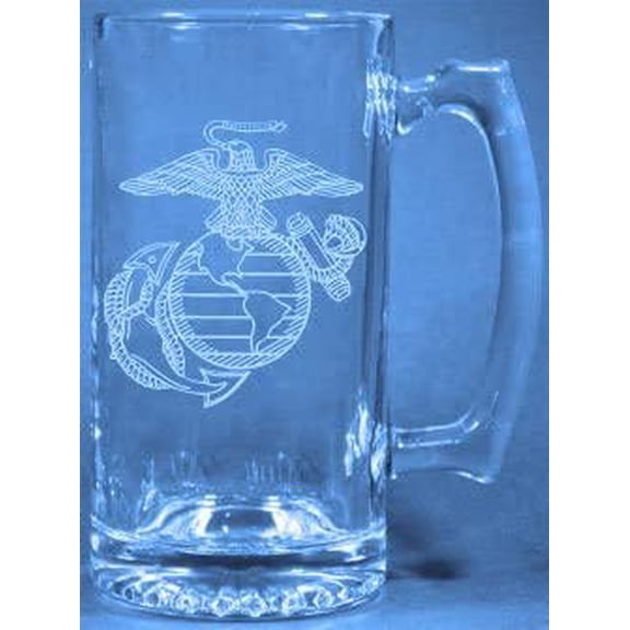 US Marines Etched, 25oz Sports Beer Mug