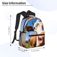 thumbnail image 2 of Balery Blue Sky Meadow Cute Cow Mochila para Mujeres y Hombres, Mochila Ligera Casual para Viajes, Mochila Clásica Básica para la Universidad, 2 of 6