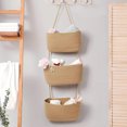 thumbnail image 4 of Detachable Hanging Basket With 3 Pockets Multi-layer Wall Hanging Storage Bag Organiser For Bedroom Bathroom Kitchen, 4 of 9
