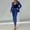 Blue, variant on Women's Two Piece Sets Pants Suits Dressy Business Casual Outfits Professional Blazer Pantsuits Set Work Office Fashion City Work Intellectual XL Pink