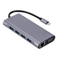 thumbnail image 3 of Adaptador 11 en 1 Tipo-C Adaptador de puerto múltiple de transmisión de 5 Gbps para computadora portátil Hugtrwg Nuevos Originales, 3 of 9