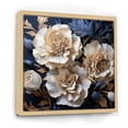 thumbnail image 2 of Designart "Minimalist White And Blue Carnations I" Carnations Floater Framed Wall Art Living Room, 2 of 5
