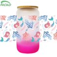 thumbnail image 3 of Nicko Factory, venta al por mayor, envolturas de tazas de transferencia UV DTF, pegatinas de transferencia de sublimación troqueladas personalizadas para vasos de vidrio Libbey de 16oz, Tumbl, 3 of 4