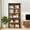 Brown, variant on MAYEERTY 4-Tier Storage Cart - Slim Rolling Narrow Kitchen Cart for Small Spaces.