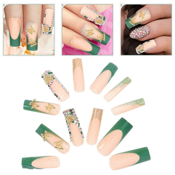 SHOWERORO 24pcs Press On Nails For Women Unique Nail Press Ons Secure Fit Assorted Color For Women Casual Outing